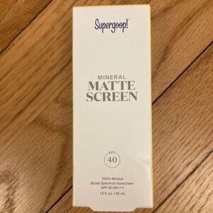 Supergoop mineral mattescreen SPF 40 unopened 1.5 oz